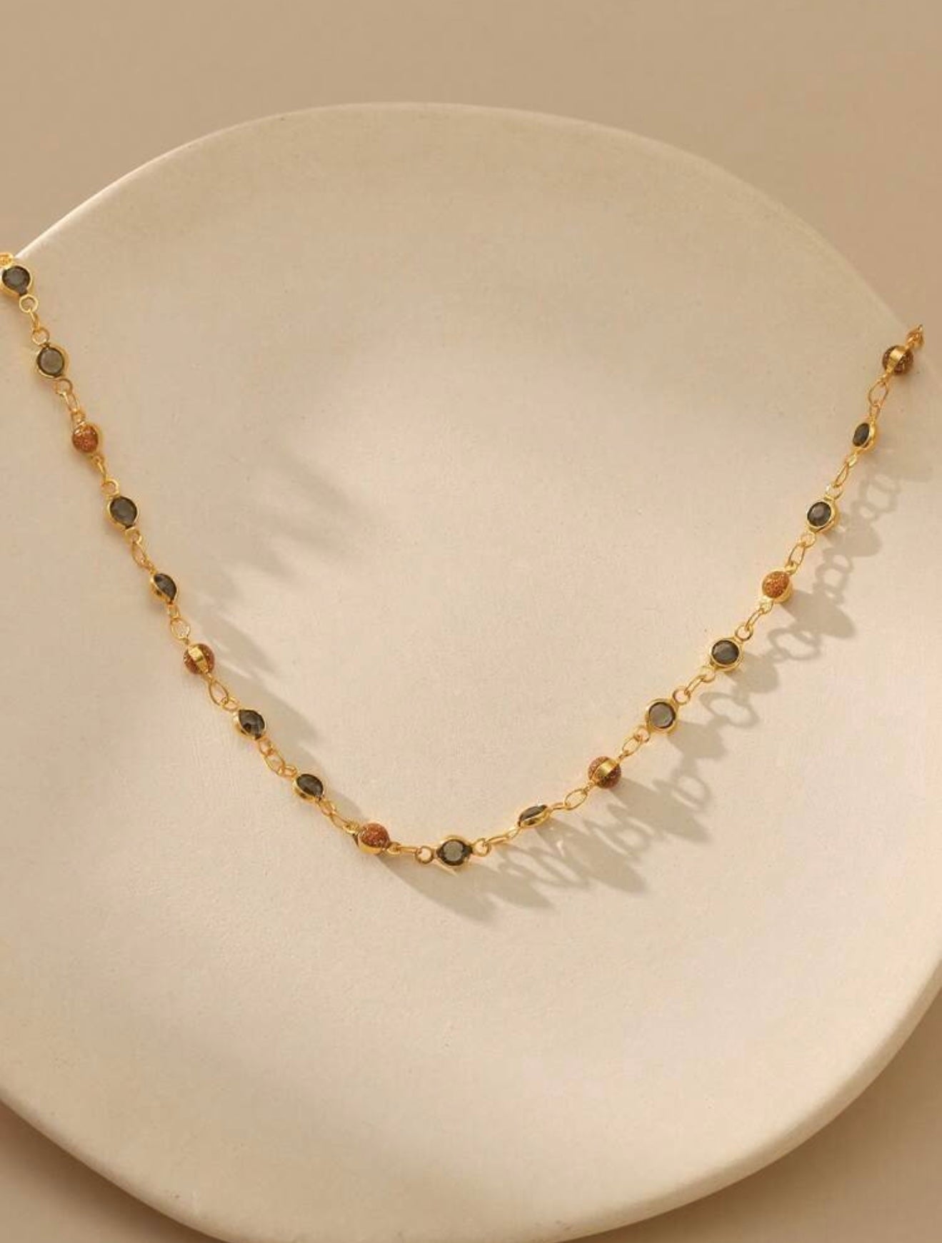 VINTAGE ZIRCONIA CHAIN NECKLACE
