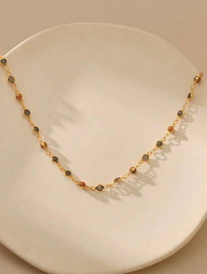 VINTAGE ZIRCONIA CHAIN NECKLACE