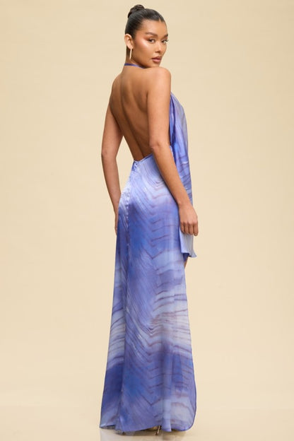 HI LO SATIN ASYMMETRICAL SUMMER DRESS