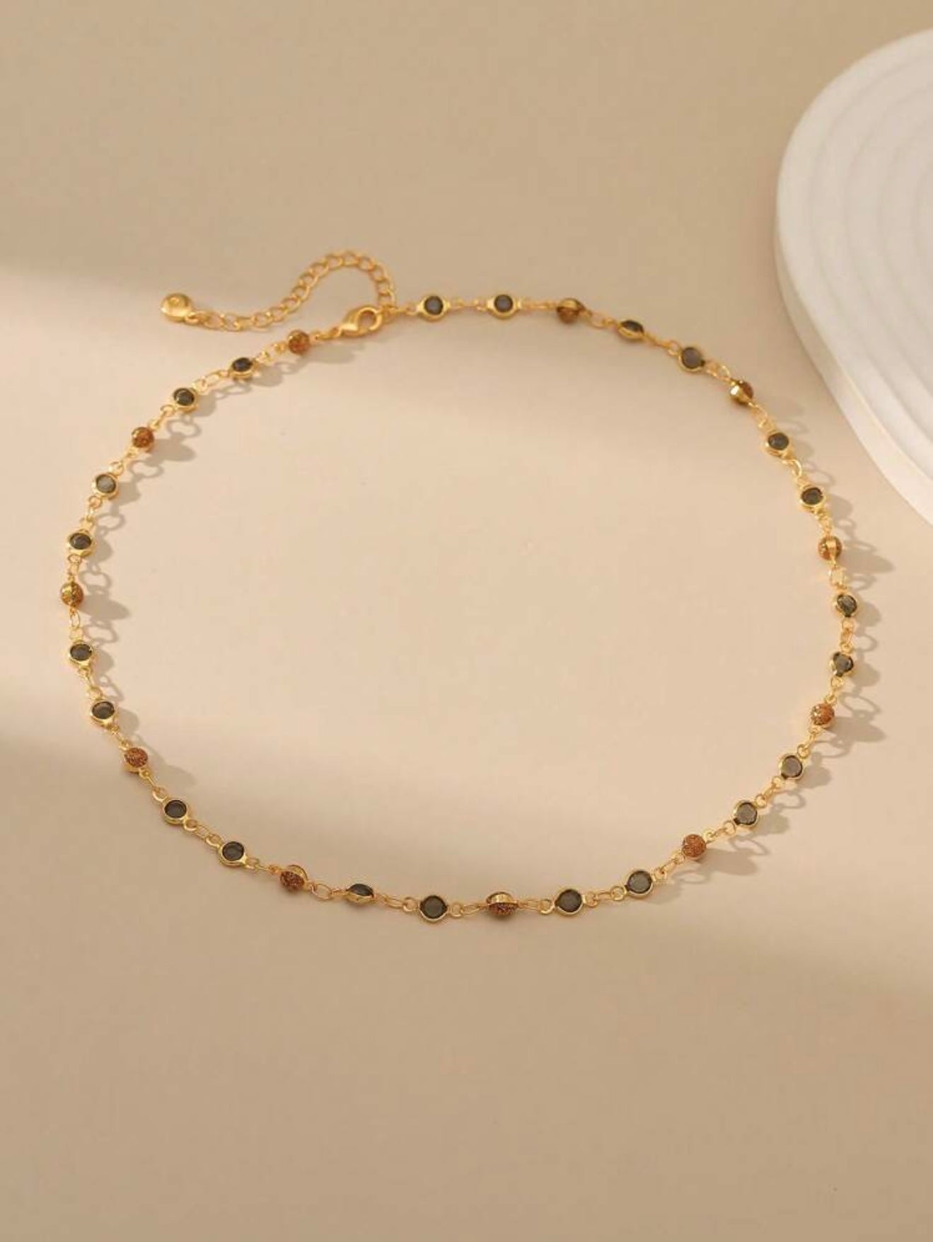 VINTAGE ZIRCONIA CHAIN NECKLACE