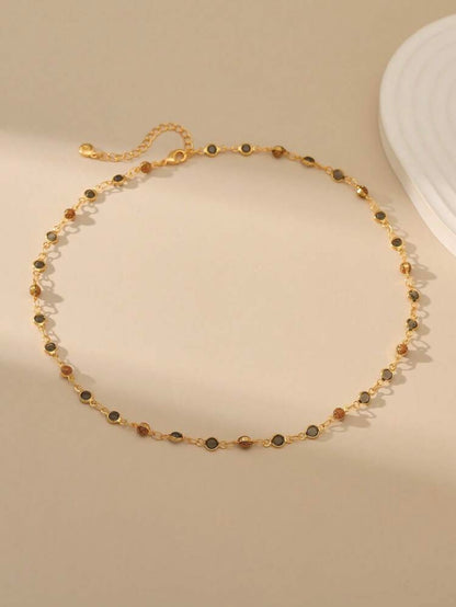 VINTAGE ZIRCONIA CHAIN NECKLACE