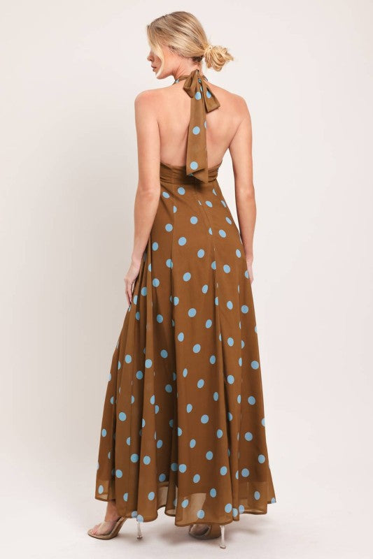 POLKA DOT MAXI SUMMER DRESS