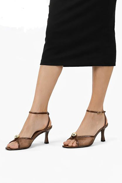 PEEP TOE DRESS HEELS