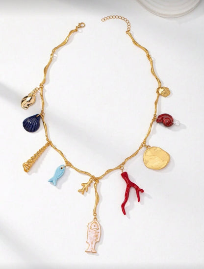 MULTI CHARM SUMMER NECKLACE
