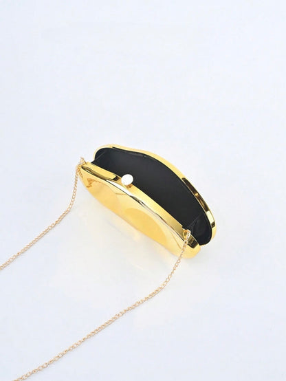 SCULPTURAL HEAVY DUTY EVENING CLUTCH BAG