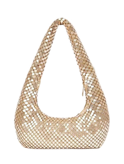 TOP HANDLE WOMEN METAL SHOULDER PARTY CLUTCH BAG