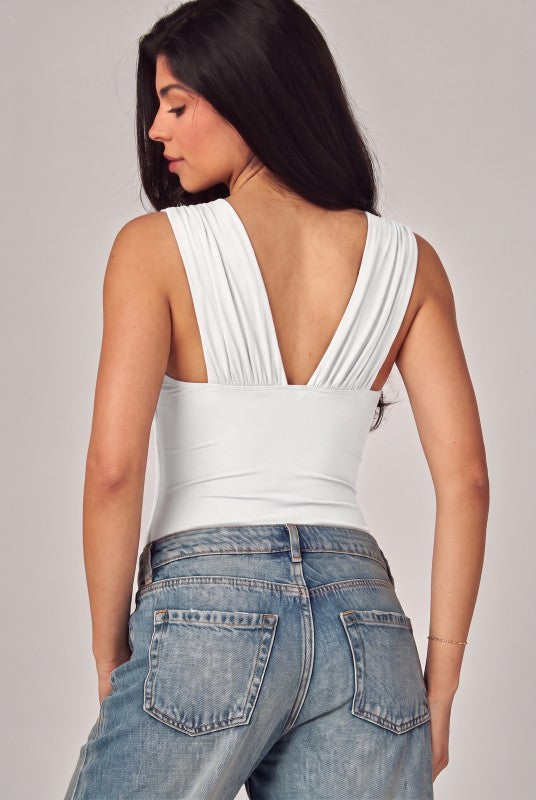 HARDWARE CONTOUR BODYSUIT WITH METAL DETAIL