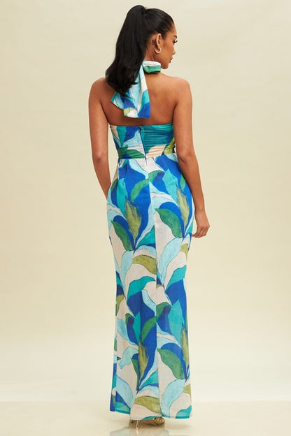 Aura Halter Maxi Dress