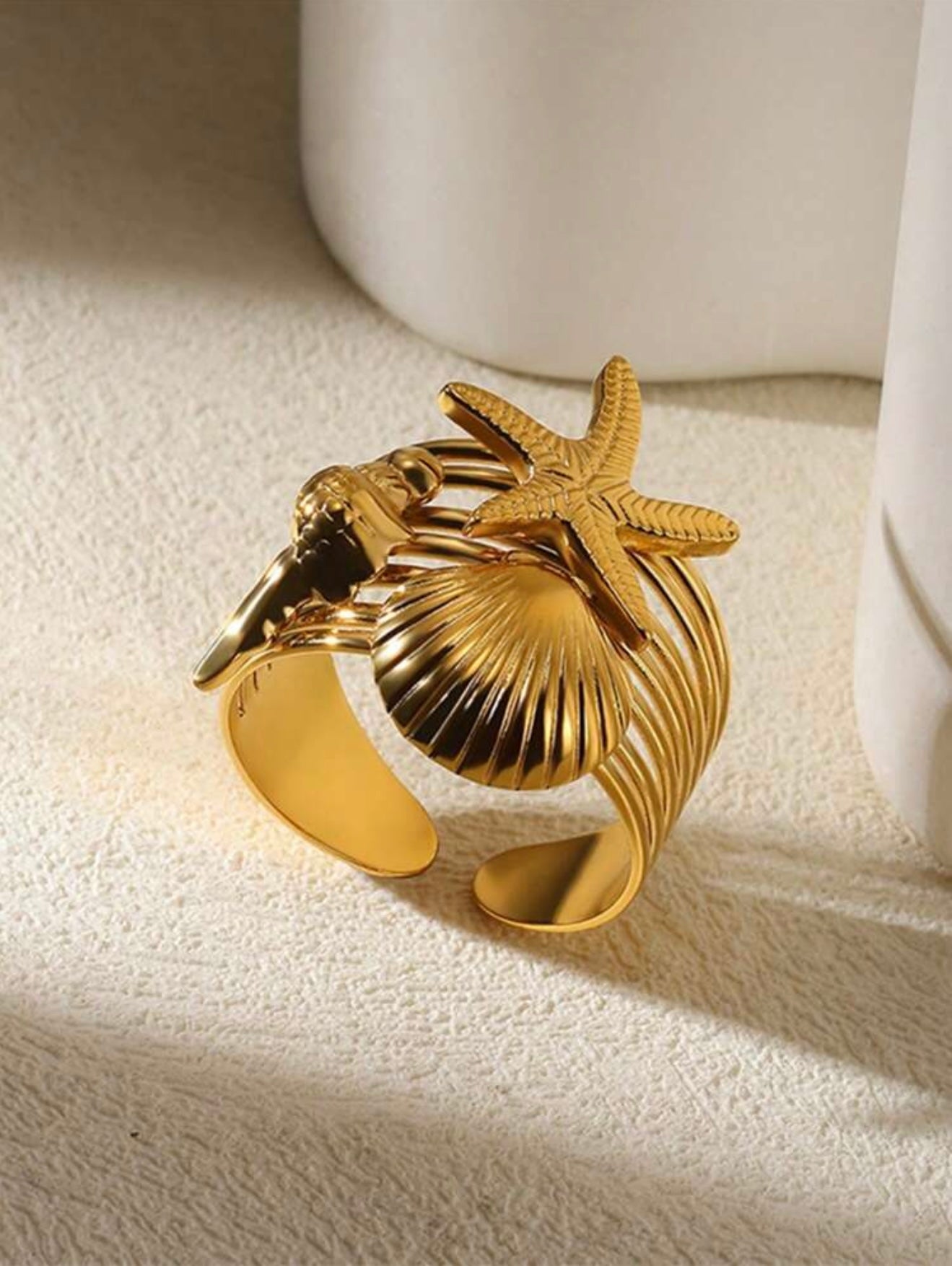 STAINLESS STEEL STARFISH RING