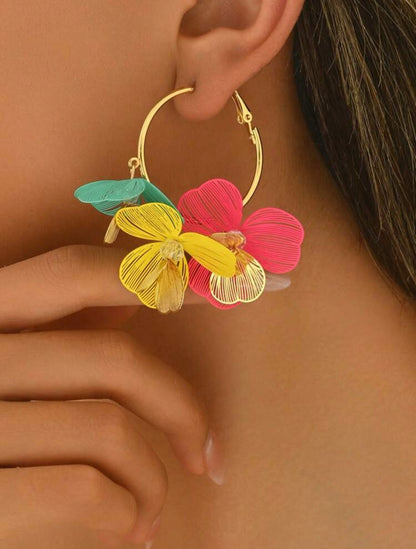 3D FLOWER EARRINGS