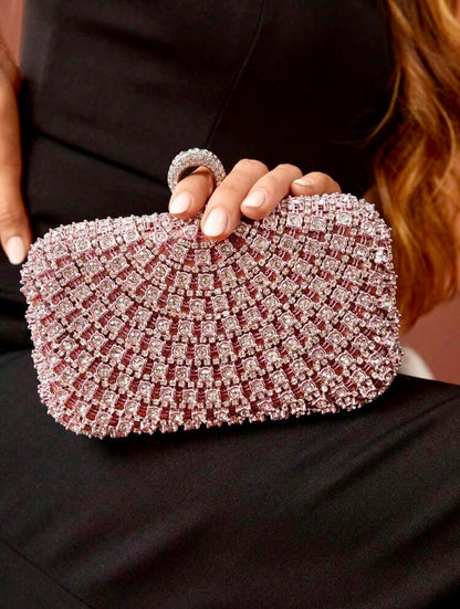 ELGANT DIAMOND SEQUIN BOX-SHAPED EVENING CLUTCH (Copy)