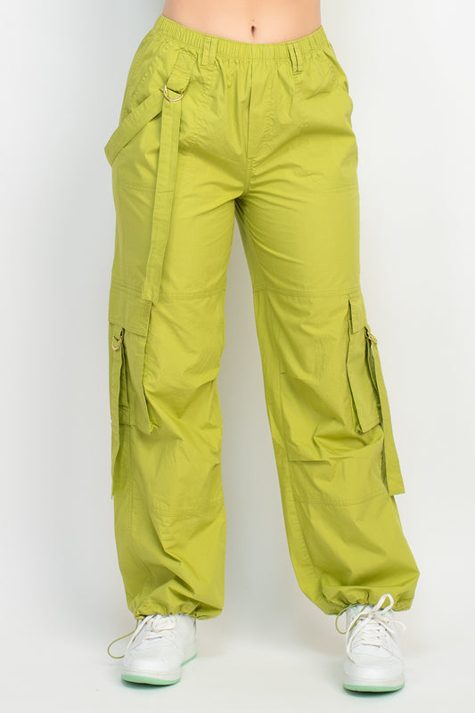 Midrise Hanging Belt Cargo Pants