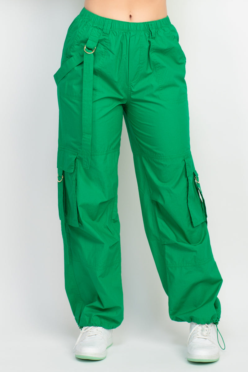 Midrise Hanging Belt Cargo Pants