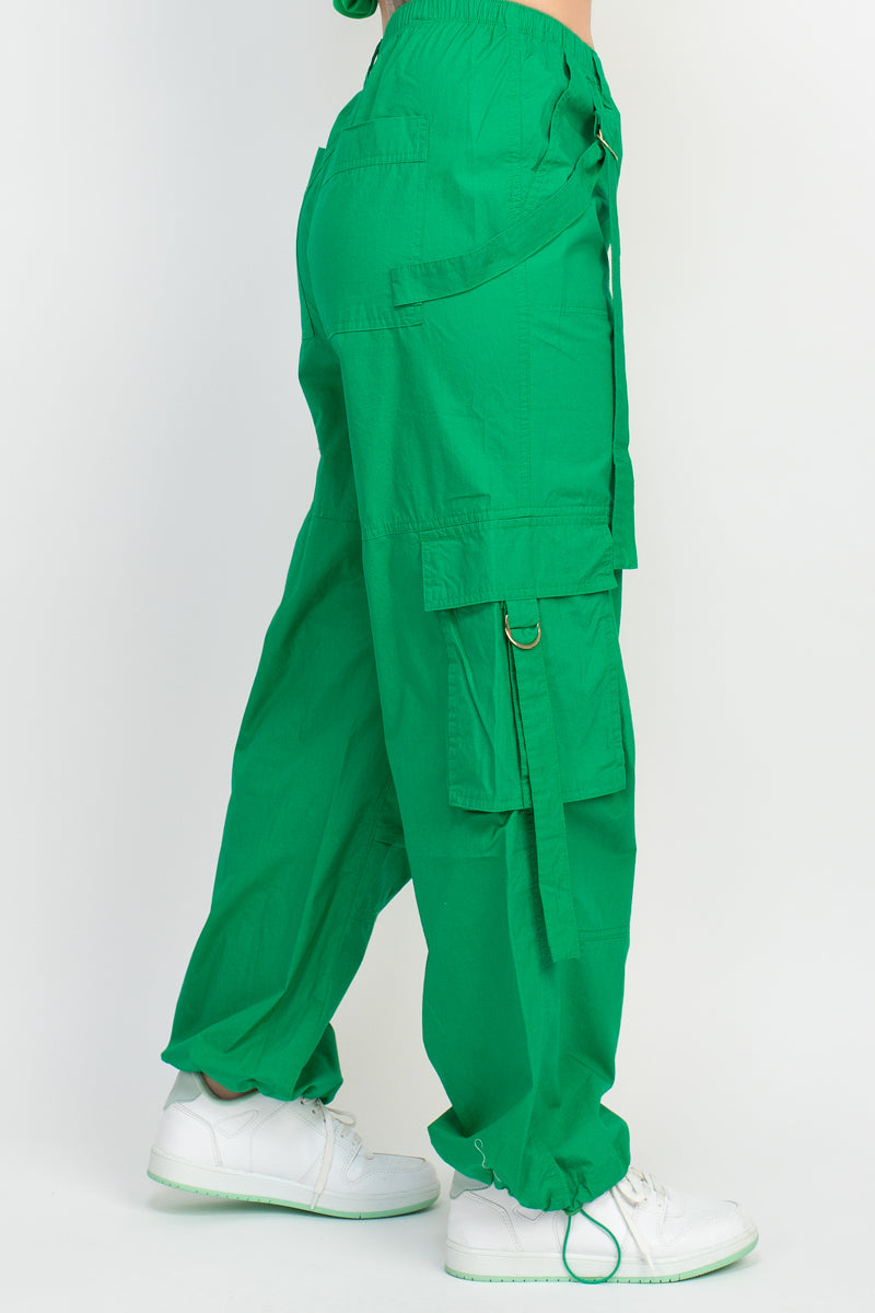 Midrise Hanging Belt Cargo Pants