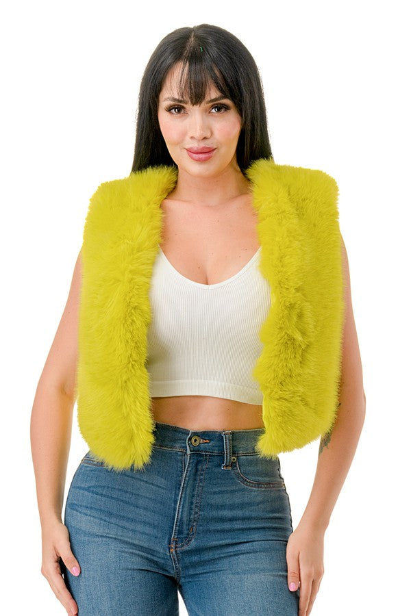 FAUX FUR VEST