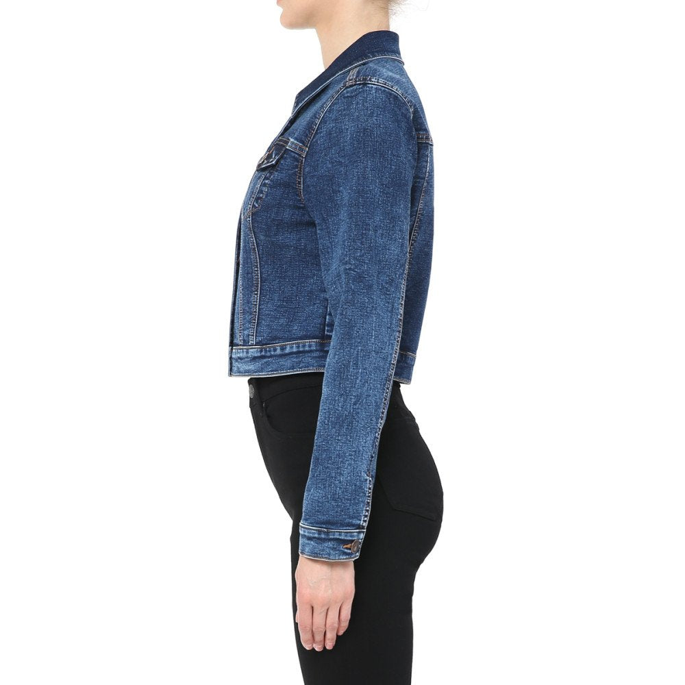 KNIT DENIM JACKET