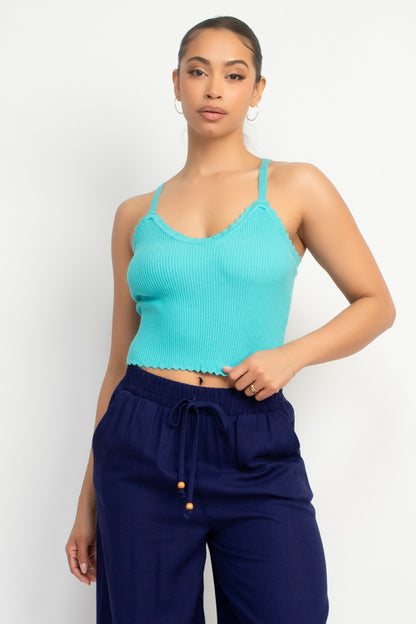 SCOOP NECK KNIT TANK TOP