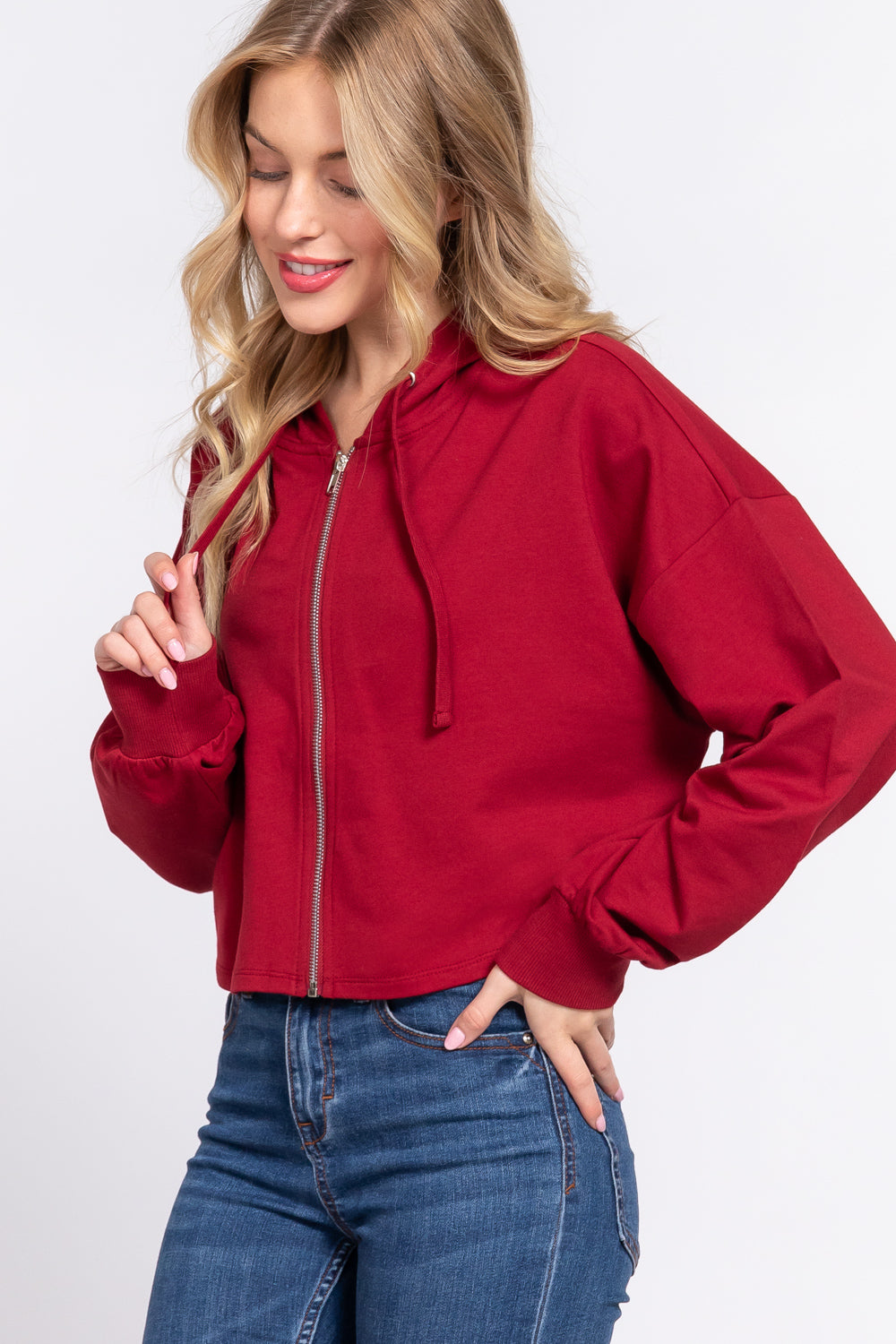 ZIP UP SWEATSHIRT HOODIE JACKET