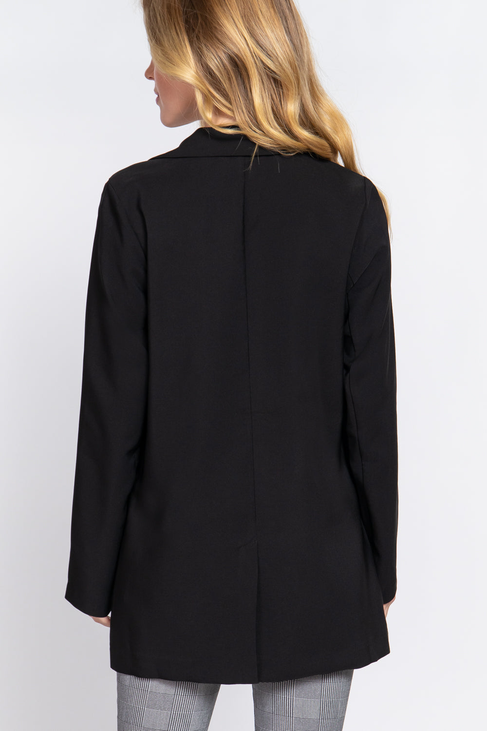 LONG SLV NOTCHED TUNIC BLAZER