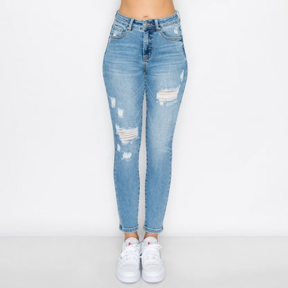 AUTHENTIC DESTRUCTED SKINNY JEAN