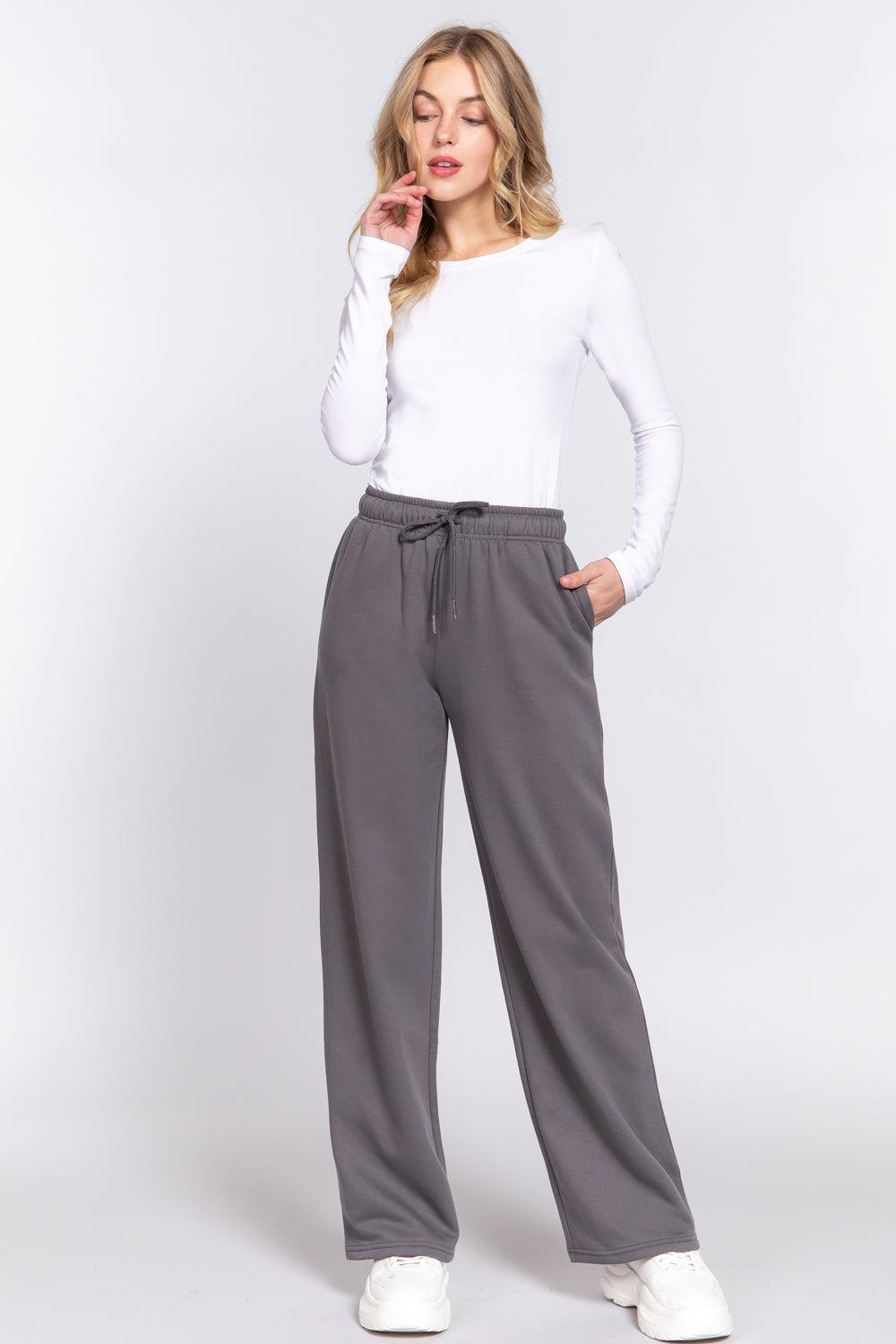 STRAIGHT LEG INNER FLEECE JOGGER PANTS