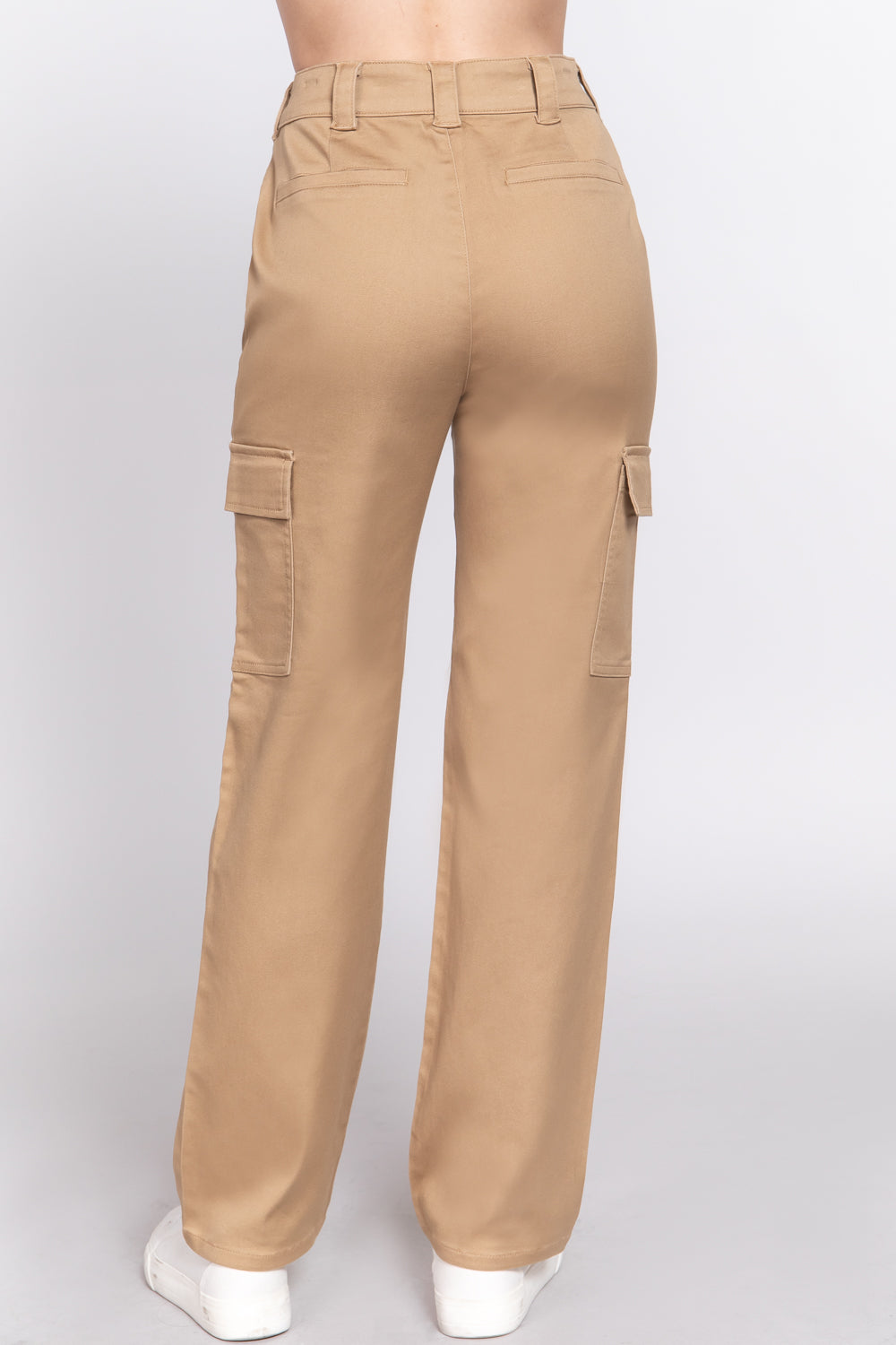 SIDE POCKETS STRAIGHT FIT LONG PANTS