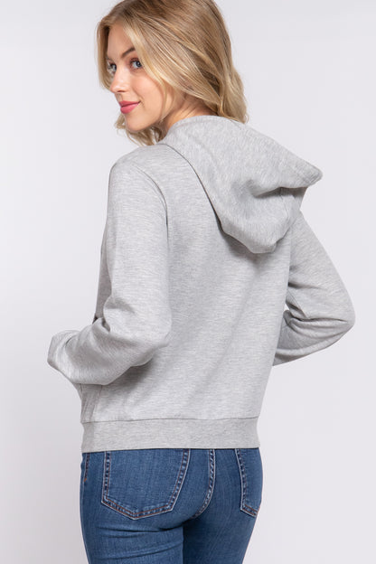 Kapuzenpullover aus French Frottee mit Siebdruck 