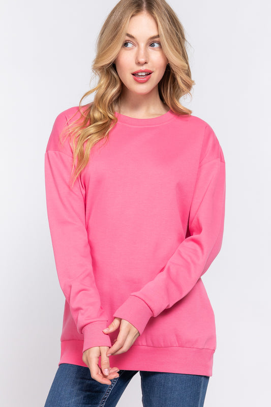 INNER BRUSHED TERRY TUNIC TOP