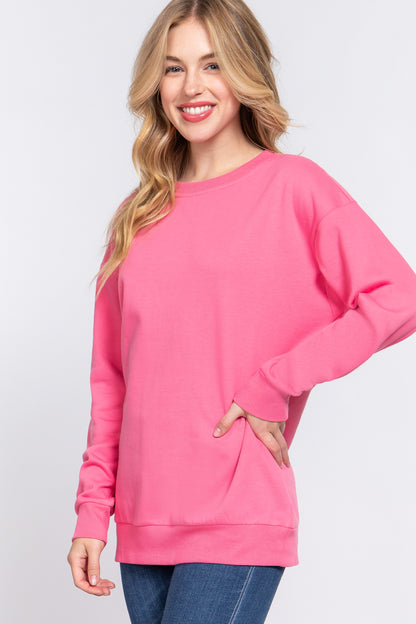 INNER BRUSHED TERRY TUNIC TOP