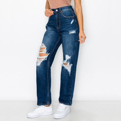 COTTON RIGID 90's BAGGY STRAIGHT JEANS