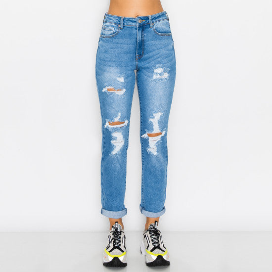 RIPPED BOYFRIEND JEANS