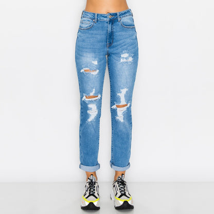 RIPPED BOYFRIEND JEANS