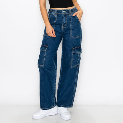 PAPER BAG SKATER JEANS