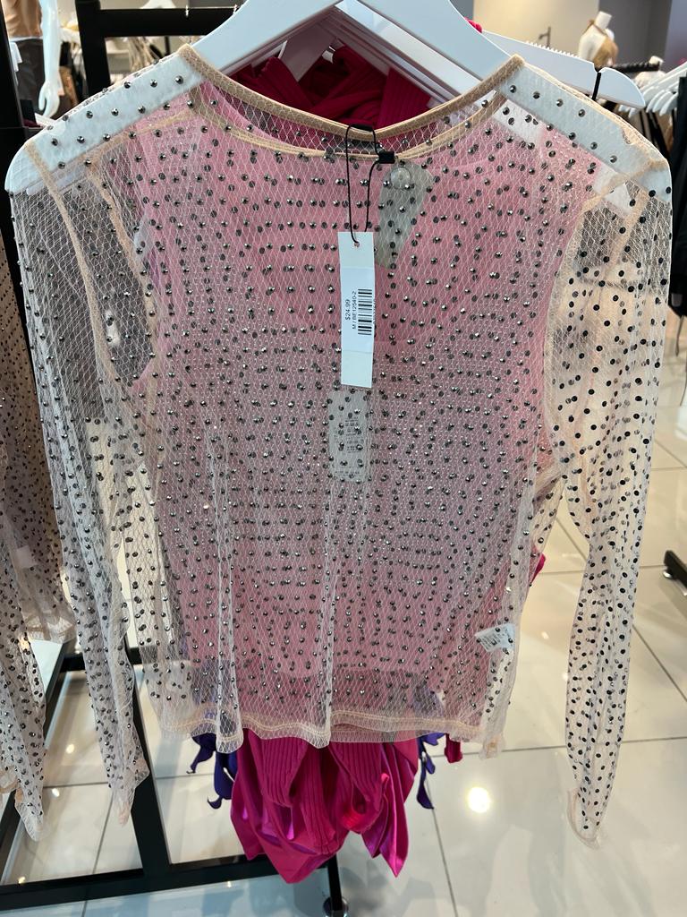 MESH STUDDED TOP