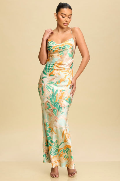 RAINFOREST GLOW PRINT MAXI DRESS