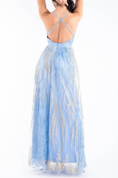 SPARKLING A LINE SEQUIN MAXI DRESS