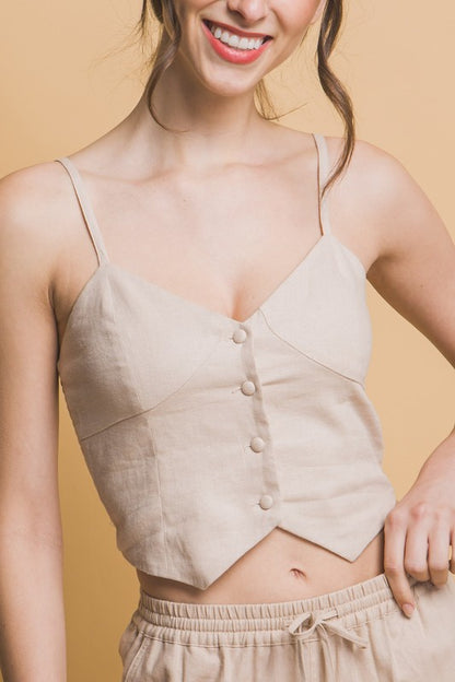 LINEN CAMI TOP