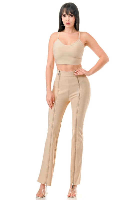 BANDAGE CROP TOP AND PANTS SET