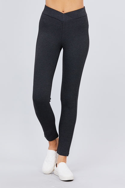 MID-RISE PONTE PANTS