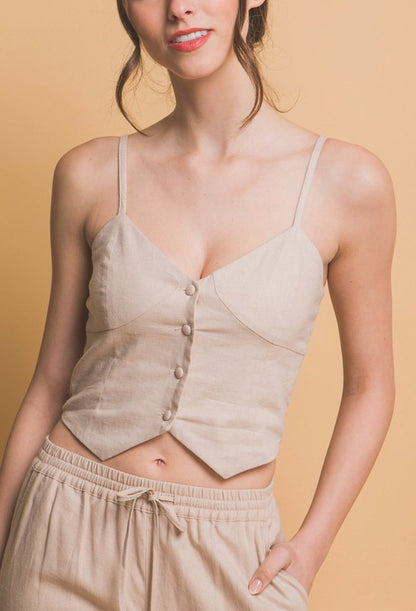 LINEN CAMI TOP