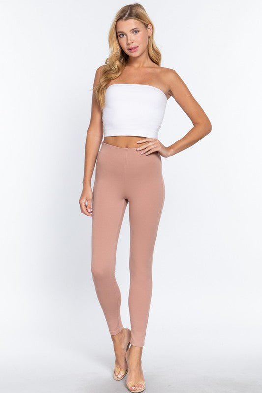 WAIST ELASTIC BAND PONTE PANTS