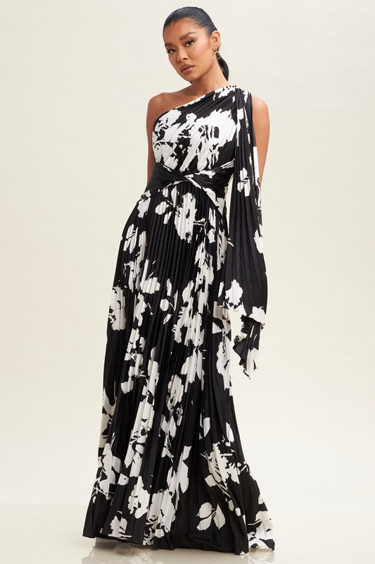 ROMEO PLEATED ONE S MAXI DRESS