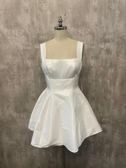 Tie Back Cutout Detail Skater Mini Dress