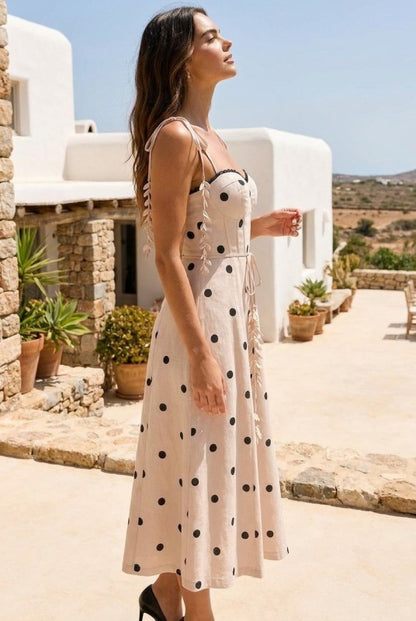 POLKA DOR MIDI DRESS