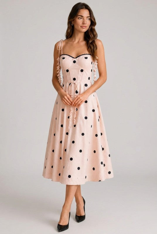 POLKA DOR MIDI DRESS