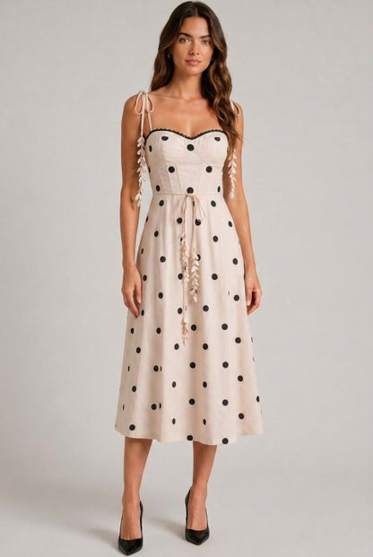 POLKA DOR MIDI DRESS